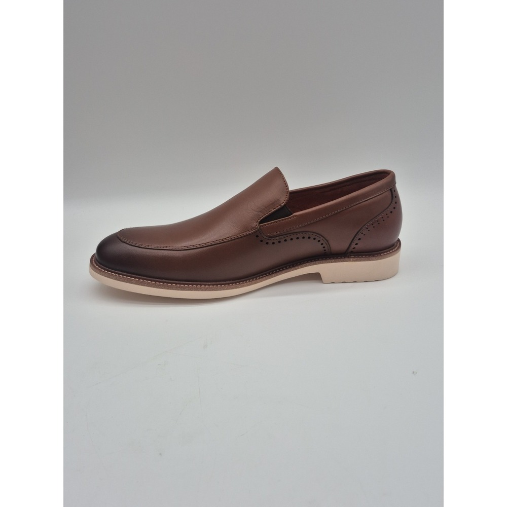 Stacy Adams Wellington Chocolate Smooth Leather Moc Toe Loafer (USA Men Size 7M) - Picture 3 of 12